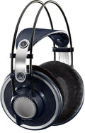 Over-ear open-back headphones with metal headband and large circular ear cups with mesh covering.