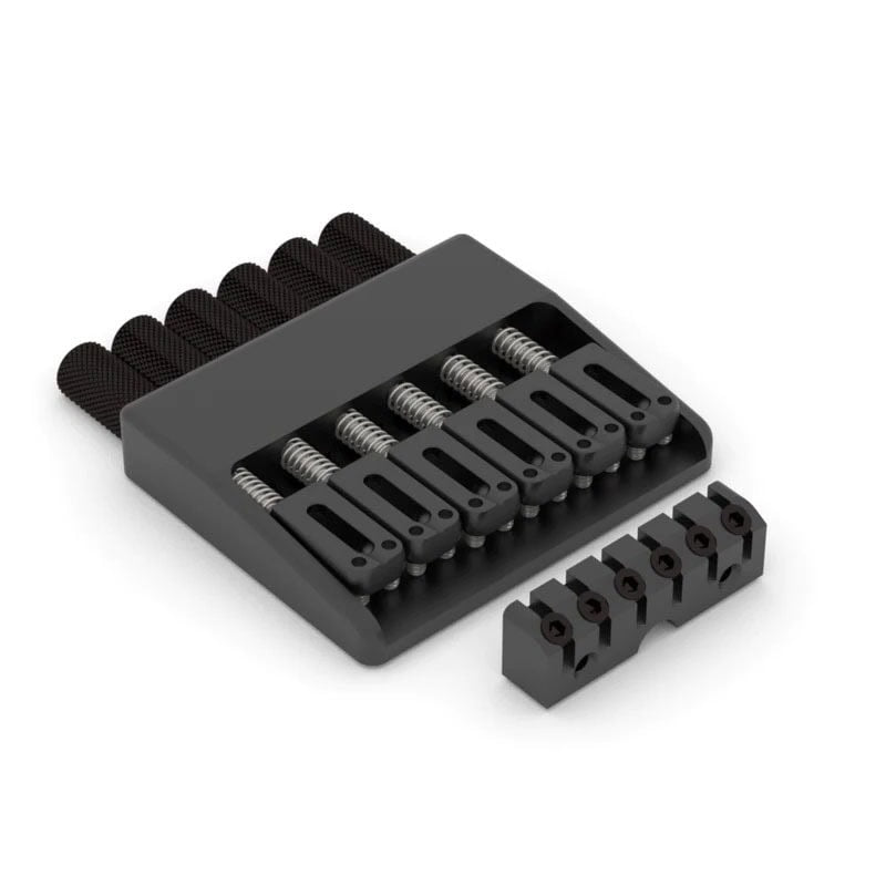 Hipshot 4H600B-LP-L 6 String Headless Left Handed Hardtail Guitar Bridge With Low Pro Headpiece