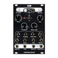 Black eurorack module with knobs, switches, and multiple 1/8 inch jacks labeled Looping Delay.