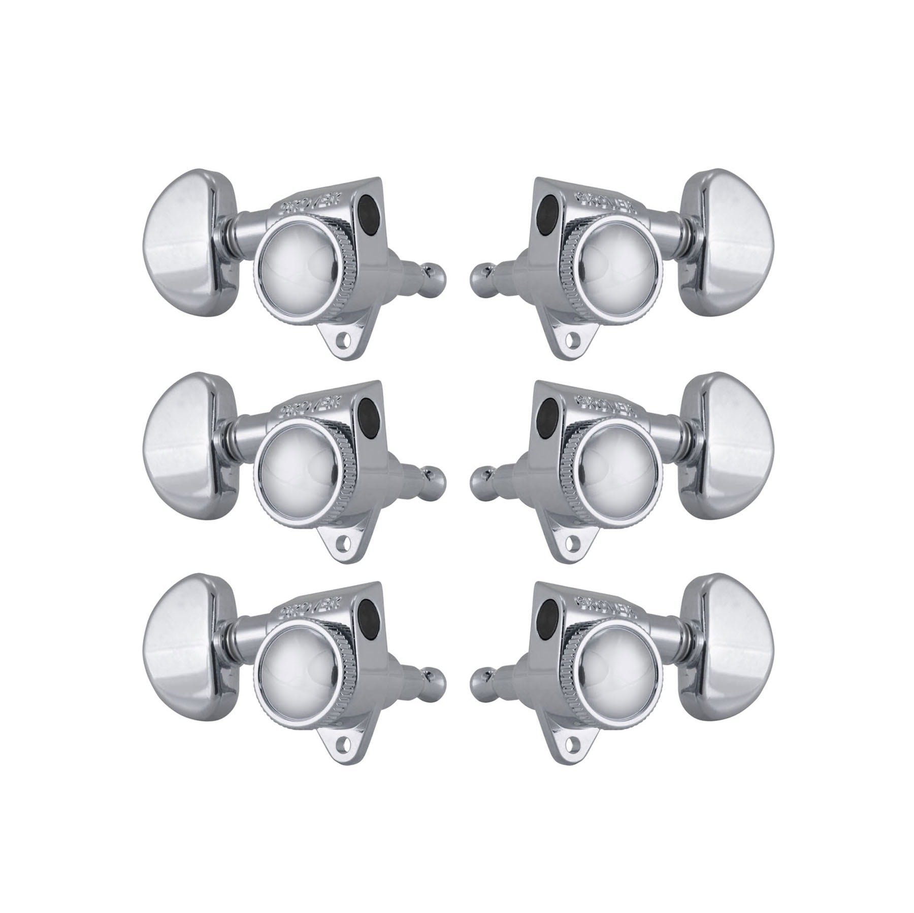 Grover 502C Roto-Grip Locking Rotomatic Chrome Machine Heads 3+3 – Kidney Style