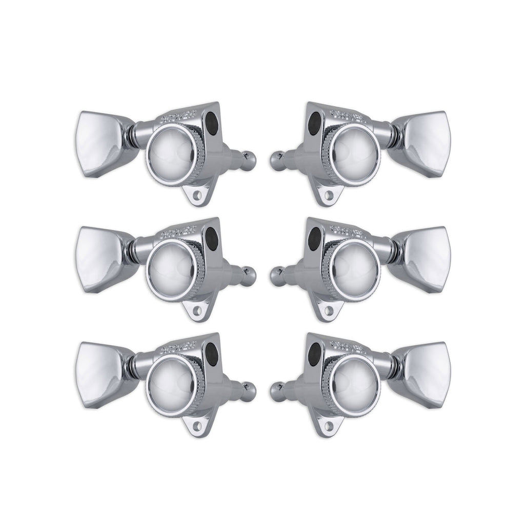 Grover 502CK Roto-Grip Locking Rotomatic Chrome Machine Heads 3+3 – Keystone Style