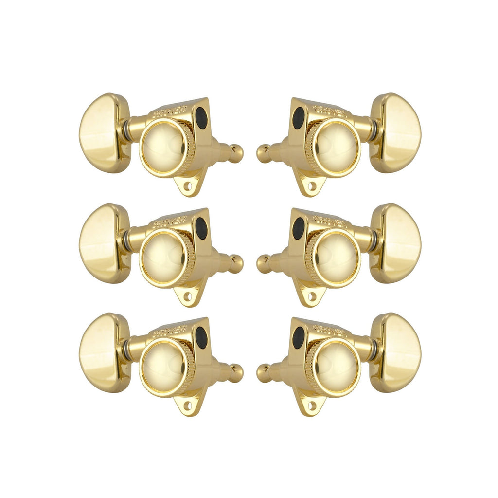 Grover 502G Roto-Grip Locking Rotomatic Gold Machine Heads 3+3 – Kidney Style