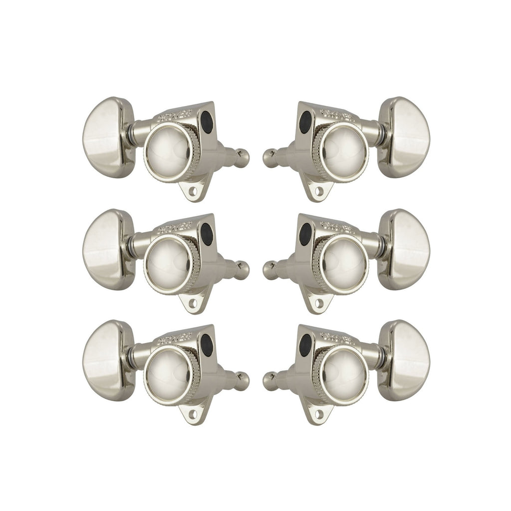 Grover 502N Roto-Grip Locking Rotomatic Nickel Machine Heads 3+3 – Kidney Style