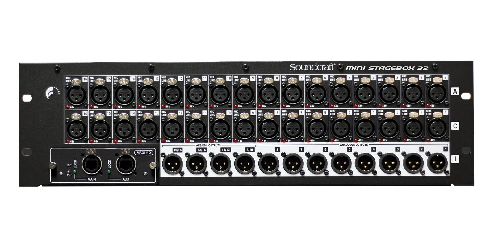 Mini Stagebox 32 (3U) with MADI/USB Card