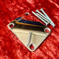 L serial PRE-CBS Fender Stratocaster guitar neck plate 1964 1965 Chrome f logo 4 bolt telecaster jazz revision bass jazzmaster original vintage USA