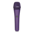 Purple handheld microphone with a mesh grille and TELEFUNKEN logo on the body and grille ring.