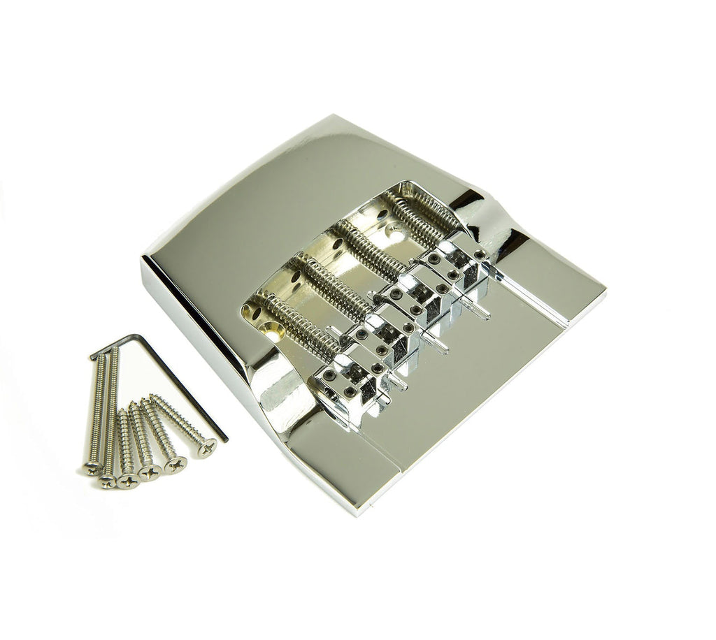 Hipshot 5RK400BC 4 String Chrome Rickenbacker® Replacement Bass Bridge (Pre 2020)