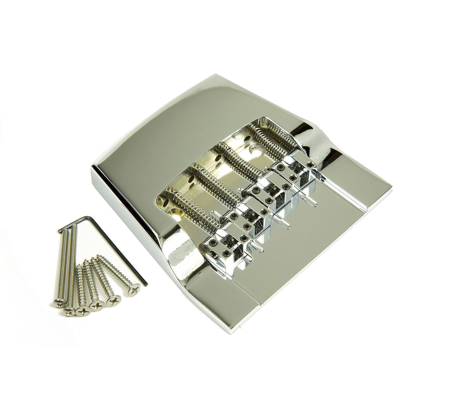 Hipshot 5RK400BC 4 String Chrome Rickenbacker® Replacement Bass Bridge (Pre 2020)