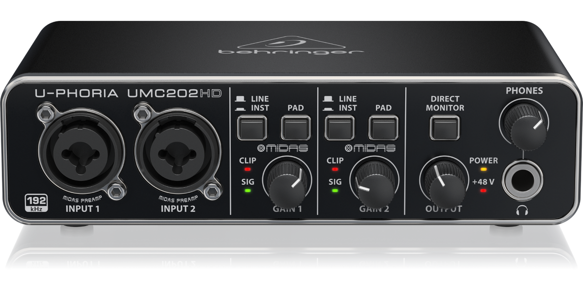 U-Phoria UMC202HD 2X2 USB Audio Interface