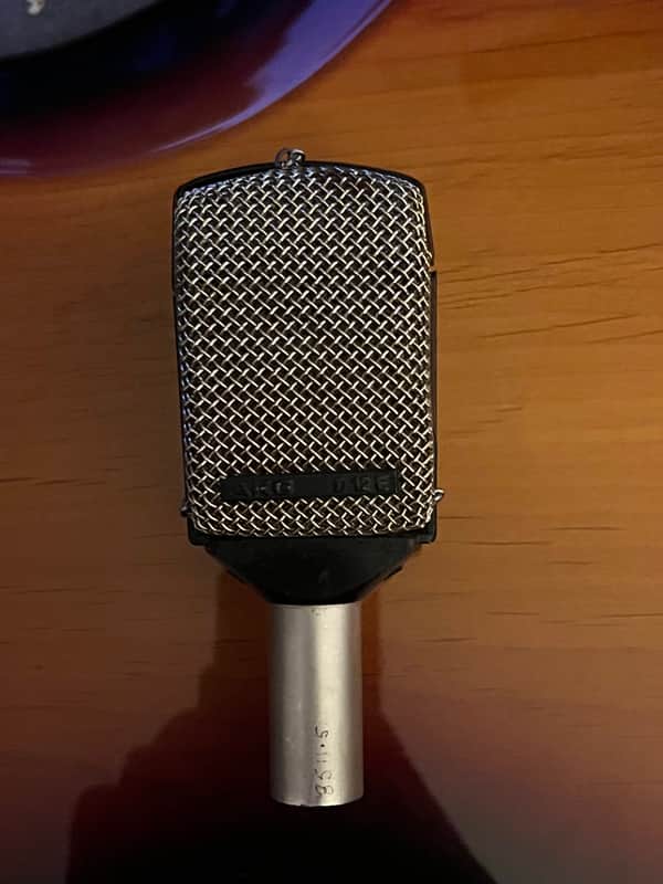 AKG D12 E Cardioid Dynamic Microphone 1970s Black / Silver