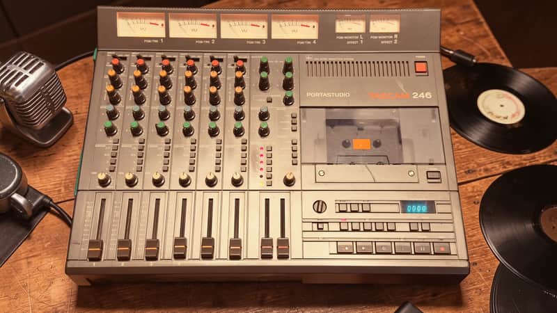TASCAM 246 Portastudio 4-Track Cassette Recorder 1980s - Brown