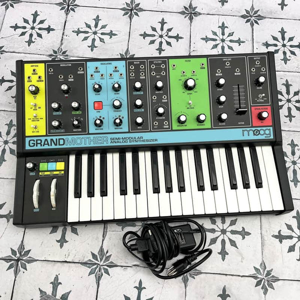 Moog Grandmother 32-Key Semi-Modular Analog Synthesizer 2018 - Present - Black / Multi-Colored Panel