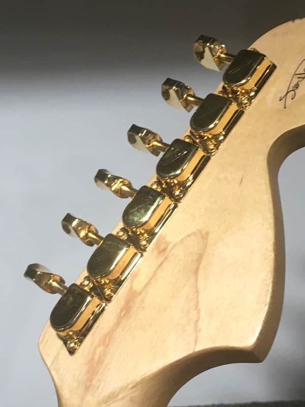Lefty Fender Fullerton 1978-1982 Reissue Chrome Vintage GOLD Left F Tuners Relic