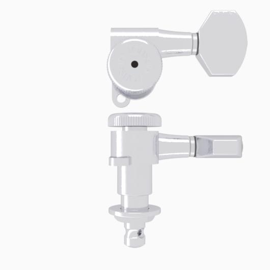 Hipshot 6VEL0C-19 Chrome Vintage Style Grip-Lock Closed Right Handed Individual Guitar Machine Head