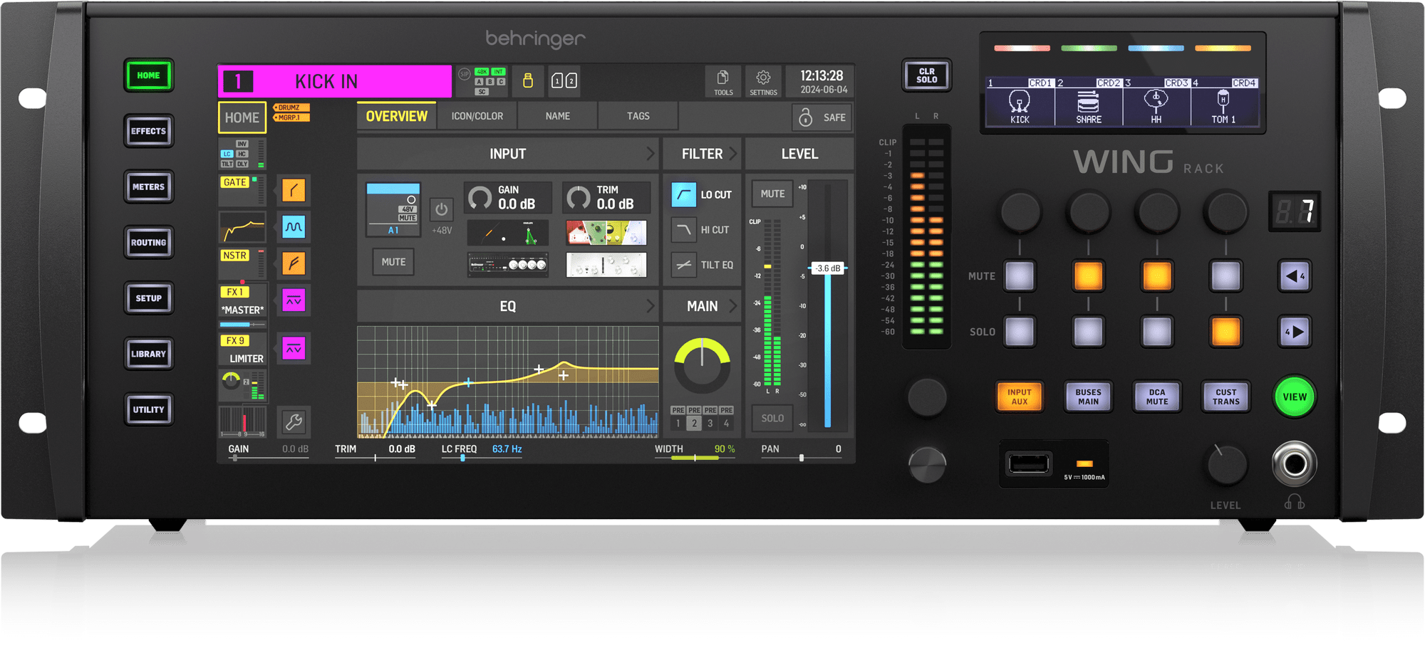 Wing Rackmount 48 Channel, 28 Bus Full Stereo Digital Mixing Engine