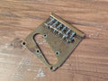 Schecter Telecaster Style Brass Guitar Bridge Complete W/Saddles Vintage 1970s