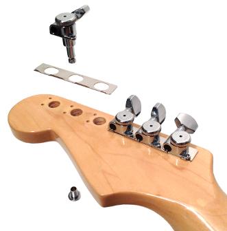 Hipshot 6K1GL0 Open Grip-Lock Guitar Machine Heads Set of 6 Inline