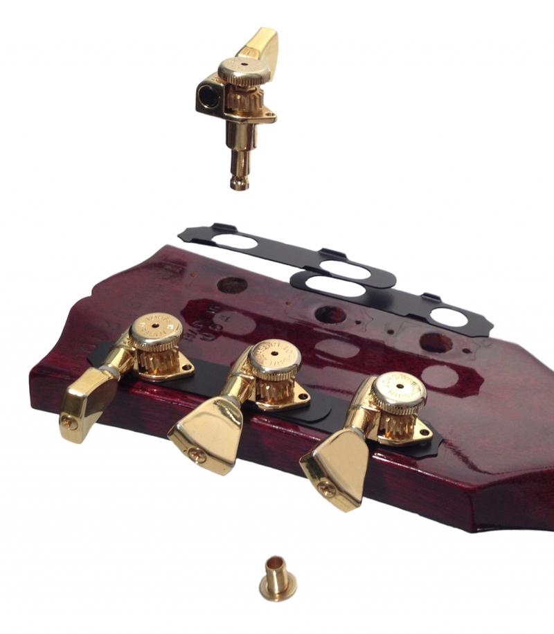 Hipshot 6K2GL0 Open Grip-Lock Guitar Machine Heads Set of 3 + 3