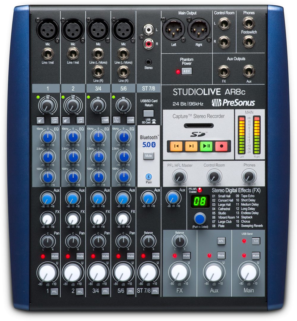 StudioLive AR8c 8-Channel USB Hybrid Performance/Recording Mixer