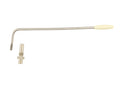 Metal tremolo arm with off-white plastic tip and separate threaded metal adapter on white background.