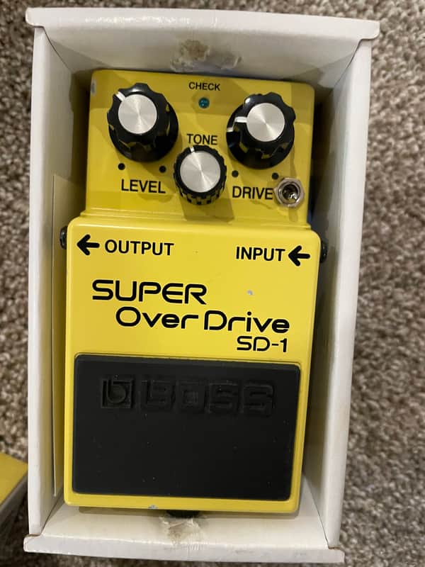 Boss SD-1 Super Overdrive with Keeley GE Mod 2010s - Yellow