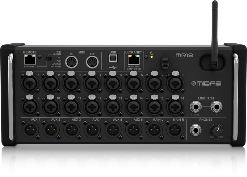 MR18 18-Input Digital Mixer for iPad/Android Tablets with WiFi and USB Recorder