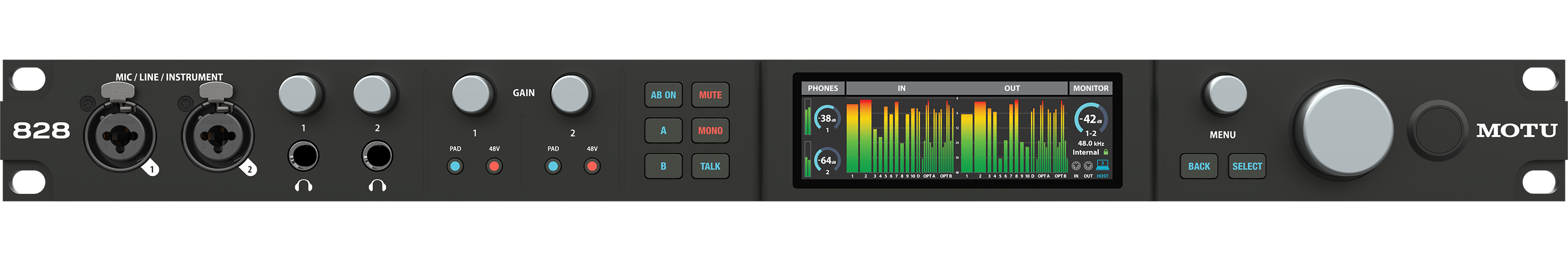 828 28x32 USB3 Audio Interface with Mixing and Effects