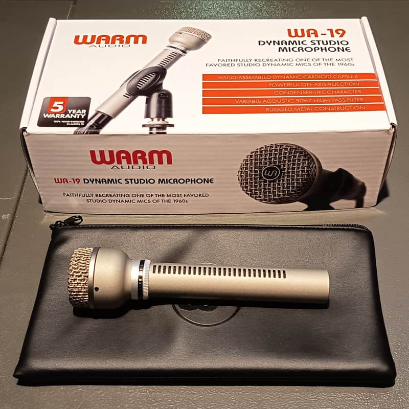 Warm Audio WA-19 Multipattern Dynamic Microphone - Nickel - AKG C19 Clone