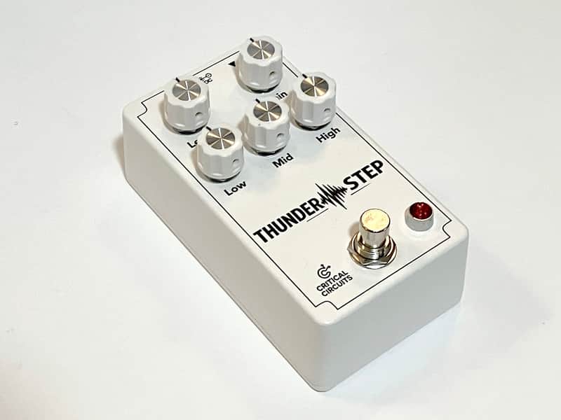 Critical Circuits Thunder Step 2026 - Tube Screamer-Style Overdrive with 3-Band Active EQ (White)