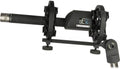 Black shotgun microphone mounted on a shock mount with adjustment knobs and a male 3-pin connector.