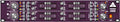 Front panel of a purple Trident A Range audio equipment with knobs, sliders, and indicator lights.