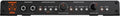 Black audio monitor controller with headphone jacks, multiple input source toggles, and level knobs.