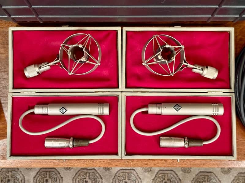 Neumann U64 Matched Stereo Pair 1960s. Perfect Sequential SN U 64. Like KM64 KM84
