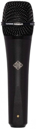 Black handheld dynamic microphone with mesh grille and TELEFUNKEN logo on the body.