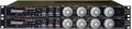Front view of a stereo pair of Empirical Labs Distressor EL8-X compressor units with knobs and buttons.