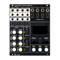 Black ADDAC System module with multiple jacks, knobs, buttons, two rotary encoders, and a screen area.