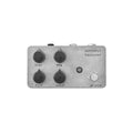 Rectangular gray metal guitar effects pedal with four black knobs labeled BIAS, VOL, FUZZ, INPUT, and a footswitch.