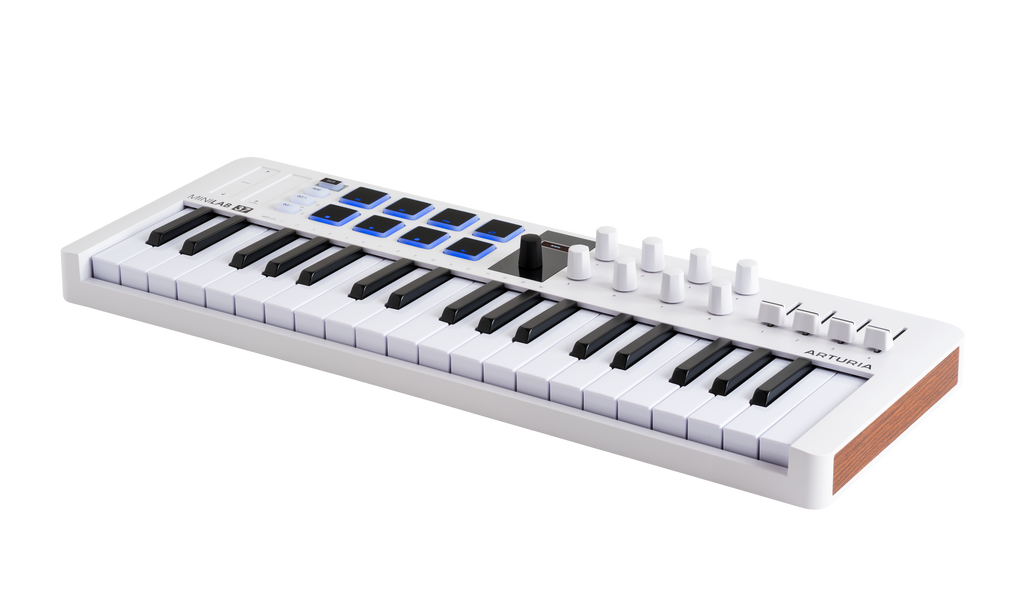 Arturia MiniLab 37 Mk3 - 37 Keys Midi Controller - White, MIDI performance control surface