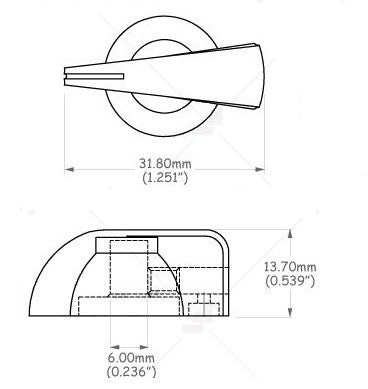 Solo Chrome Chicken Head Knob With Set Screw