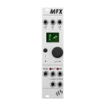 Silver eurorack module with three CV input jacks, three output jacks, a display, one knob, and one button.