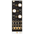 Black modular synth panel with white and black knobs and multiple jack sockets labeled CV1 to CV4 and 1 to 4.