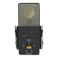Black and silver CAD Audio E100VP condenser microphone with switch controls and pattern selector dial.