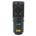 Black CAD Audio GXL2000 studio condenser microphone with metal mesh grille and yellow logo.