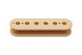 Cream-colored guitar pickup bobbin with six circular holes arranged in a line.