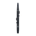 Black electronic wind instrument with buttons and sliders labeled ASM Diosynth.