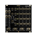 Black modular synthesizer module labeled KEANU with knobs, switches, LEDs, and multiple 3.5mm jacks on a grid layout.