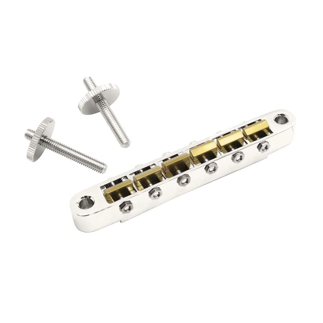 Gotoh GE104BAN-BS300 Aged Nickel Relic Vintage Series Guitar Bridge With Brass Saddles