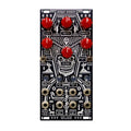 Black eurorack module with red knobs, toggle switches, and multiple jack sockets labeled with various function names.