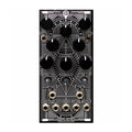 Black eurorack module with multiple knobs, switches, and 3.5mm jack connectors labeled by function.