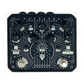 Black guitar effects pedal with multiple knobs and two footswitches labeled GODEATER and AEF logo